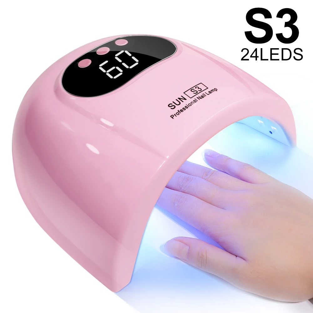 24/6 LED UV 램프 네일 젤 폴리쉬 건조 LED 디스플레이 및 모션 감지 기능 탑재 전문 매니큐어 램프 드라이어 가정용 도구