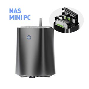 NAS 미니 PC Intel N150 Ryzen 5825U CPU Windows 11 2.5G 이더넷 M.2 NVME WIFI6 8G/16G DDR4 지원 추가 2x 3.5인치 HDD