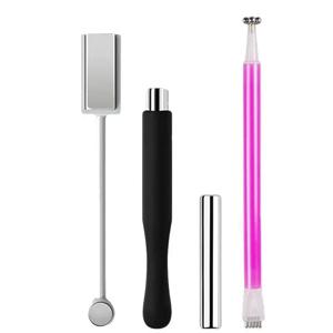 4Pcs/12pcs 다기능 네일 아트 자석 스톤 패턴 흡수 네일 젤 크리스탈 마그네틱 바 네일 향상 도구