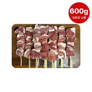 삼겹살꼬치 60g 10꼬치 600g 대용량 업소용 도매 캠핑 음식 수제꼬치 간식 안주