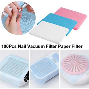 100Pcs 네일 진공 필터 종이 필터 세트 일회용 네일 먼지 필터 네일 진공 청소기 필터 네일 기술 필터 종이