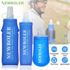 NEWBOLER 150ml 250ml 500ml 물병 TPU 접이식 소프트 플라스크 야외 스포츠 워터 가방 접이식 물병 러닝 캠핑