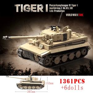 군용 WW2 타이거 I 무거운 탱크 빌딩 블록 KV-2 팬더 탱크 육군 무기 군인 벽돌 키즈 장난감 어린이 생일 선물