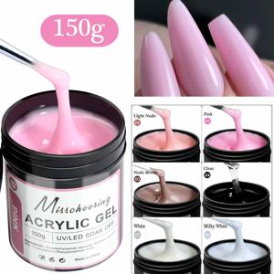 1병 100/150g 폴리 네일 젤 UV LED 경화 빌더 네일 젤 아크릴 크리스탈 네일 연장 젤 집에서 DIY 살롱용