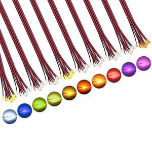 50개/봉투 0402 0603 DIY SMD 램프 유선 마이크로 리츠 LED 사전 납땜 칩 유선 3V 철도 모형 장난감 조명 DIY 리드 와이어 30cm