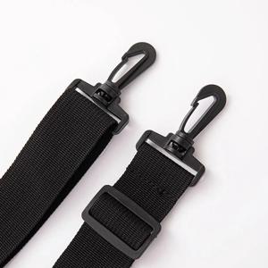 순색 캔버스 면직물 웨빙 가방 스트랩 벨트 조절 가능한 검정색 플라스틱 후크 클래스프 DIY 크로스백 액세서리