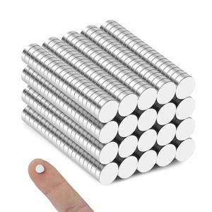 냉장고, DIY, 건물, 과학, 공예, 교육용 100개 6x2mm 강력한 원형 자석