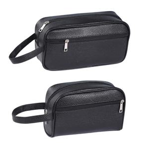 여행 남성 세면 용품 가방 PU 가죽 여성 화장품 Necessaire 케이스 방수 숙녀 메이크업 가방 뷰티 워시 파우치 핸드백