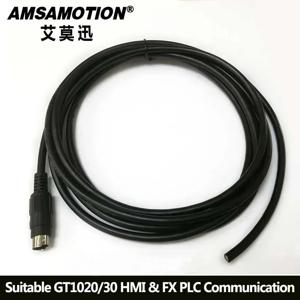 미쓰비시 GT1020/1030 터치 패널 HMI용 FX 시리즈 PLC 통신 케이블 GT10-C30R4-8P (또는 GT10-C50R4-8P)