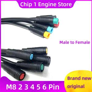 M8 2/3/4/5/6Pin 남성-여성 연장 케이블 Julet 전기 자전거 플러그 방수 커넥터 브레이크 신호 센서 전기 와이어