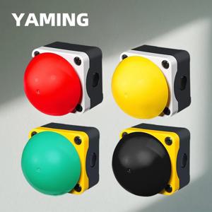 핸드 프레스 푸시 버튼 풋 페달 무릎 상단 스위치 재설정/자동 잠금 빨간색 검정색 노란색 녹색 비상 정지 버섯 머리