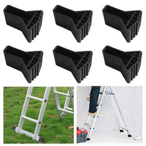 4/6Pcs 미끄럼 방지 사다리 발 패드 발 커버 고무 가구 매트 다리 의자 교체 보호대 커버 사다리 발 패드 블랙