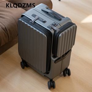 KLQDZMS 기내 수하물 앞면 개방형 노트북 탑승 케이스 20인치 USB 충전 트롤리 케이스 비밀번호 상자 캐빈 수하물