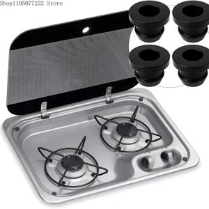 16PCS 스토브 고무 플러그 그로멧 슬리브 팬 호브 Motorhome 캐러밴 캠핑카 44990000122 밴 캠핑카 트레일러 액세서리
