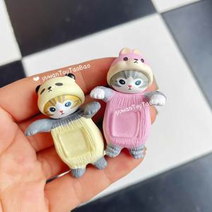 새로운 고양이 눕는 자세 블라인드 박스 장식 미니 피규어 동물 코스튬 액션 피규어 트렌디 장난감 팬 어린이 서프라이즈 선물