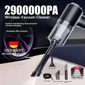 2900000 PA 차량용 진공청소기 USB 충전 강력 4 in 1 청소기 무선 송풍 흡입 휴대용 진공청소기 2026