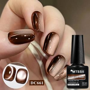 7ml 다크 커피 글라스 마그네틱 젤 네일 폴리쉬 젠틀 문라이트 젤 가을 겨울 컬러 소프트 오프 세미 퍼머넌트 바니쉬