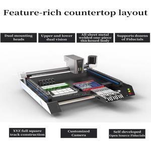 K1 Pro 자동 SMT 픽 앤 플레이스 머신 트리플 비전 카메라 시스템 듀얼 헤드 LED SMD 칩 마운터 PCB 조립용