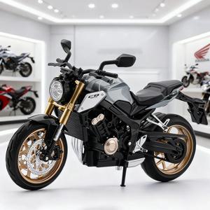 1:12 CB650R E-클러치 합금 다이캐스트 오토바이 모델 차량 컬렉션 사운드 및 라이트 오프로드 오토바이 장난감 자동차