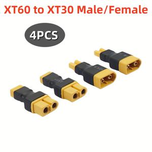 4PCS 남성/여성 XT60에서 XT30 플러그 여성 남성 어댑터 변환기 커넥터