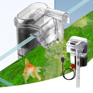 신형 수족관 걸이형 필터 미니 필터 어항 USB 전원 인터페이스 2.5W 유량 250L/H 30cm 이하 어항에 적합