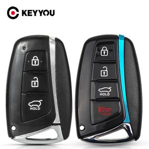 KEYYOU 자동차 키 쉘, 현대 제네시스 2013 2014 2015 산타페 에쿠스 아제라 포브 3/4BNT 원격 제어, TOY40 블레이드 키 케이스