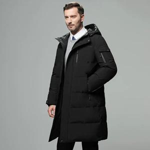 남성용 두꺼운 다운 재킷 -30도 겨울 패딩 재킷 따뜻한 다운 코트 남성용 푸퍼 재킷 롱 패딩 후드 다운 파카 HXY295