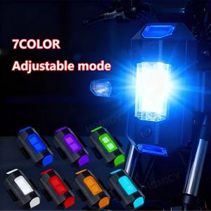 오토바이 라이트 드론 스트로브 라이트 7색 미니 USB LED 충돌 방지 자전거 항공기 야간 비행 깜박이는 경고 신호등