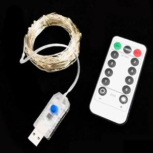 20~1m 스위치 USB 리모컨 8가지 기능 라이트 스트립 LED 요정 조명 스트링 크리스마스 새해 결혼식 파티 정원 장식