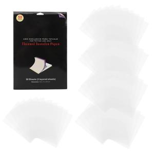 새로운 문신 전송 종이 문신 스텐실 50pcs 투명 클리어 패턴 열 문신 전송 필름 종이 스텐실 액세서리