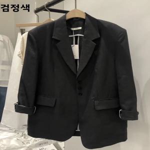 2025년 여름 여성용 루즈핏 캐주얼 코튼 린넨 수트 재킷, 세련된 싱글 버튼 트렌디 통근 스타일, 하프 안감, 긴소매