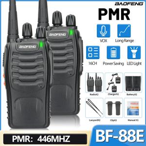 2PCS BAOFENG BF-88E 휴대용 무선 핸드헬드 장거리 워키토키 446MHz 16채널 PMR 햄 양방향 라디오 사냥 캠핑용