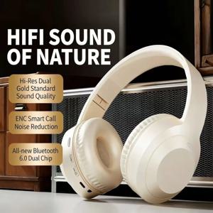 오버이어 HIFI 스테레오 M5 헤드셋 무선 블루투스 5.3 헤드폰 스포츠 게이밍 이어폰 TF/AUX 지원 노이즈 감소 기능