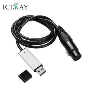 USB to DMX 인터페이스 어댑터 케이블, 무대 디스코 무빙 헤드 라이트 길이 컴퓨터 PC DMX512 컨트롤러 신호 변환