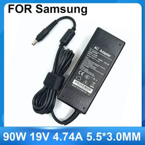 AC 어댑터 90W 19V 4.74A5.5*3.0mm 노트북 충전기 전원 어댑터 삼성 R428 R410 G15 GT6000 M30 P10 UltraR60+ R65 R520 R528