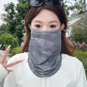 안티 UV 사이클링 마스크 선스크린 페이스 커버 통기성 아이스 실크 페이스 스카프 남성 여성 야외 스포츠 낚시 하이킹 쿨링 마스크