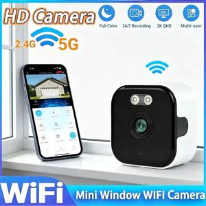 미니 창문 카메라는 실외 카메라를 대체합니다. 2.4/5GHz WiFi 카메라, 3MP 해상도, 창문 카메라를 통해 풀컬러 야간 투시 기능 제공.
