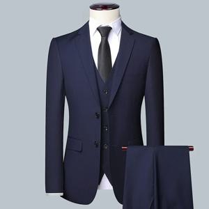 세련된 정장 야외 활동용 신사 단색 남성 비즈니스 웨딩 호스팅 연회 캐주얼 브리티시 스타일 슬림핏 젠틀