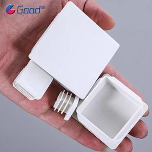 15x15mm~100x100mm 흰색 플라스틱 사각/직사각형 튜브 내부 플러그 블랭킹 엔드 캡 미끄럼 방지 테이블 의자 발 커버