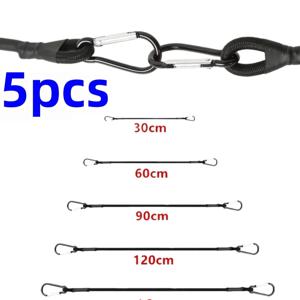 1/5pcs 30-150cm 스트레치 탄성 로프 6MM 후크가 있는 번지 코드 경량 자전거 타이 자동차 수하물 포장 루프 랙 스트랩