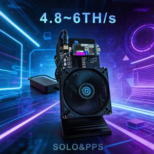 2026 새로운 minerNerdQaxe++ 4.8-6TH/s 비트코인 ​​채굴기 100W 저전력 SHA-256 BTC 솔로 채굴기 WiFi 홈 암호화폐 채굴기