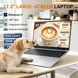 초슬림 17.3인치 HD 노트북 신제품 출시 인텔 6500Y 프로세서 32GB 램 1TB/2TB 저장용량 윈도우11 사전 설치 휴대용 비즈니스
