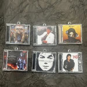 마이클 잭슨 미니 앨범 CD 키체인 MJ 팬 수집가 영어 레플리카 장식용 수집품 무료 배송