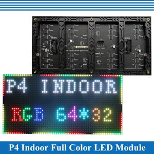 P4 LED 스크린 패널 모듈 256*128mm 64*32 픽셀 1/16 스캔 실내용 3in1 SMD RGB 풀 컬러 P4 LED 디스플레이 패널 모듈