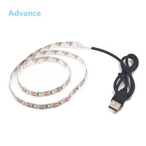 5M USB LED 스트립 라이트 5V 3528 1미터 5미터 노란색 차가운 백색 분홍색 녹색 파란색 빨간색 SMD 리본 천장 캐비닛 조명 방수