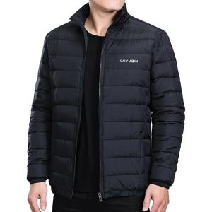 남성용 따뜻한 스탠드 칼라 덕 다운 코트, 따뜻한 라이트 다운 재킷, 남성 아버지 다운 코트, 패션 패딩 재킷 JK-826, 겨울