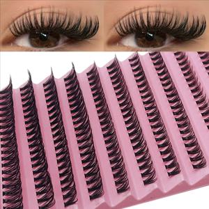 MJ 개별 속눈썹 8-16mm 200pcs 클러스터 속눈썹 자연 모양 혼합 트레이 DIY 속눈썹 확장 볼륨 속눈썹 클러스터 속눈썹