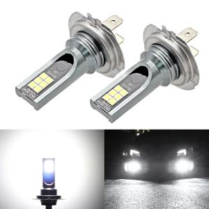 차량용 LED 전구 키트, 고출력 자동 헤드라이트, LED DRL, H7, 55W, 매우 밝은 6000k, 백색 LED 조명