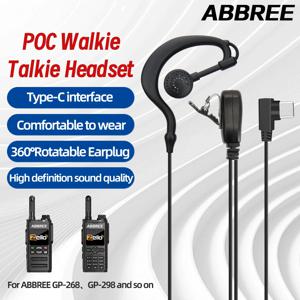ABBREE 글로벌 POC 네트워크 워키토키 헤드셋 PTT MIC Type-C G Shape 360 °   GP-268 GP-298 ZELLO 4G 라디오 이어폰용 회전 가능