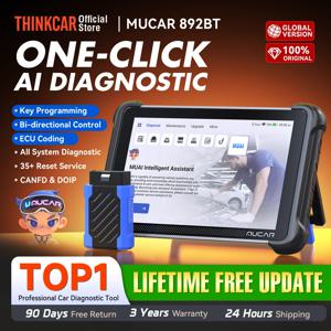 MUCAR 892BT 키 프로그래밍 AI 자동차 진단 도구 양방향 Obd2 스캐너 ECU 코딩 CANFD DOIP 35 리셋 무료